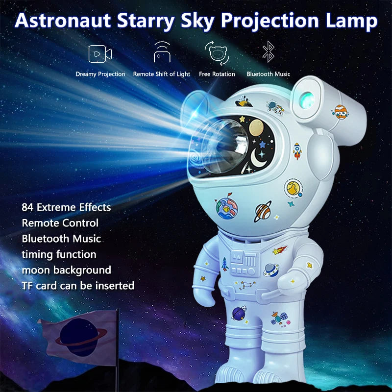 Star Projector Galaxy Night Light Astronaut Space Projector Starry Nebula Ceiling LED Night Lamp for Home Decorative kids gift