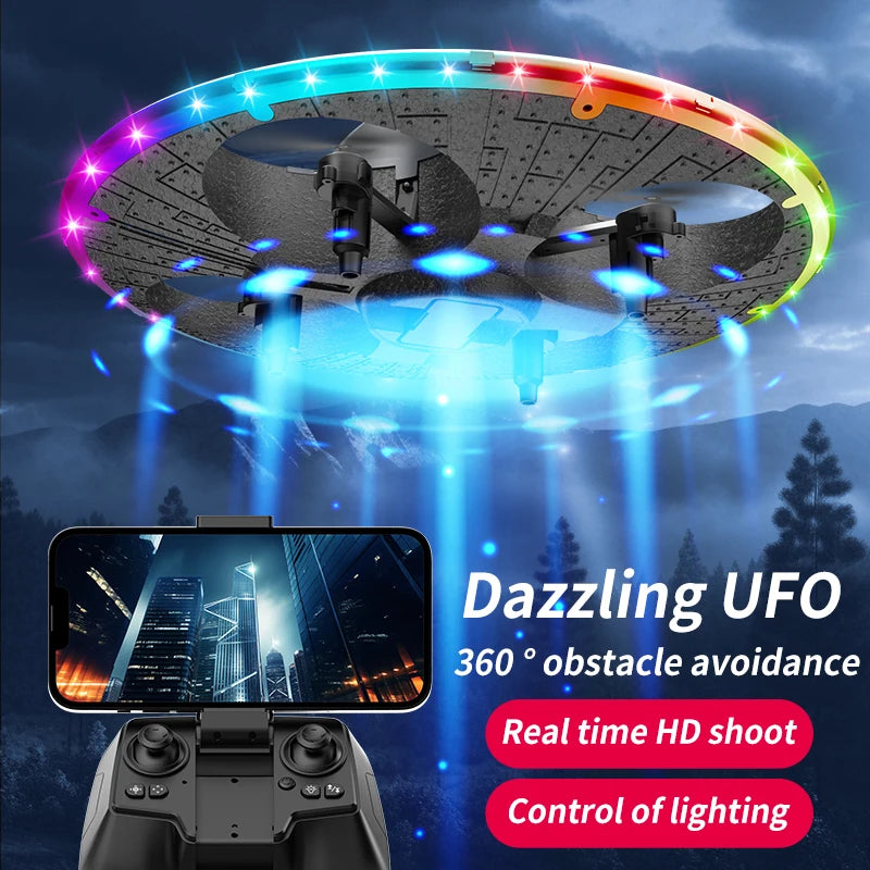 Foam RC Drone HD Camera Flying UFO Colorful Intelligent Obstacle Avoidance Aerial Photography 4Axis Aircraft Helicopter Kids Toy